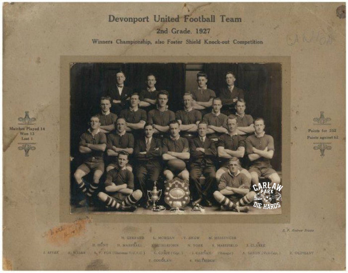 Devonport United 18Rugby League 2nd Grade Team 1927